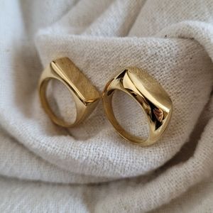 ID style signet ring set brass high quality handmade artesian